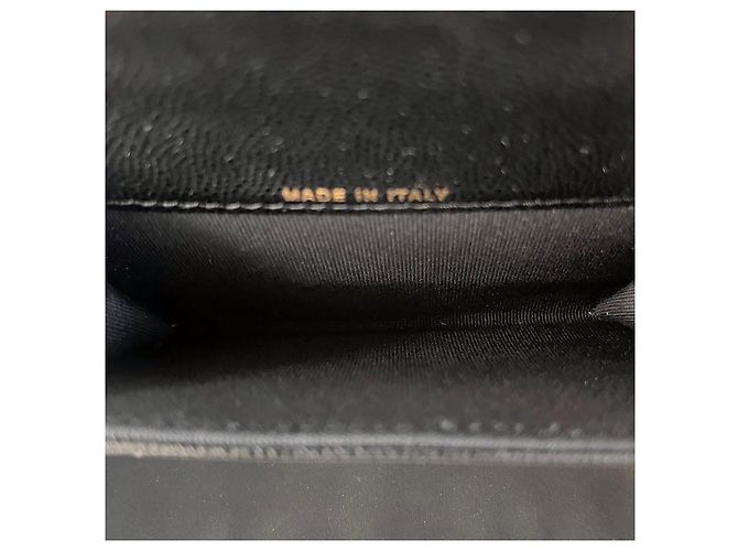 Chanel Flap Grained Shiny Caviar Wallet Black - view 6