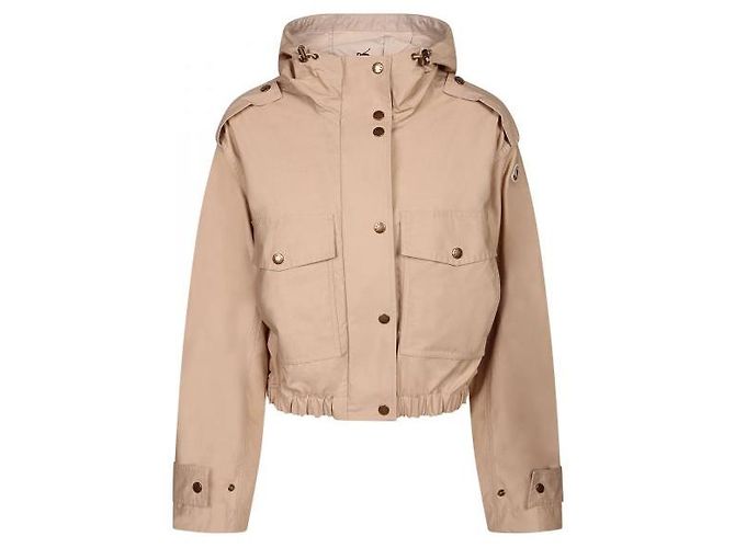 Moncler Giacca Carex con cappuccio in popeline di misto cotone Marrone - vista 3