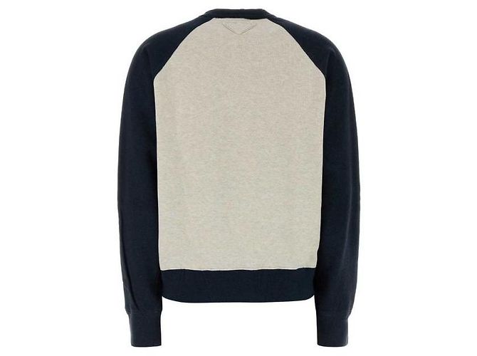 Prada Baumwoll-Sweatshirt mit Rundhalsausschnitt Blau - Ansicht 4