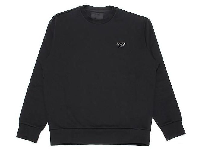 Prada Sweatshirt aus technischem Baumwollstoff Schwarz - Ansicht 3