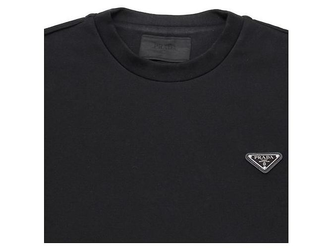 Prada Sweatshirt aus technischem Baumwollstoff Schwarz - Ansicht 4