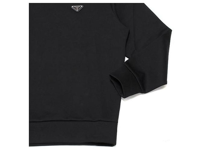 Prada Sweatshirt aus technischem Baumwollstoff Schwarz - Ansicht 5