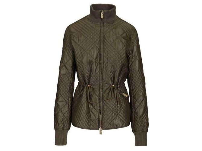 Burberry Micro Check Stitch Nylon Wakerley Jacket Green - view 3