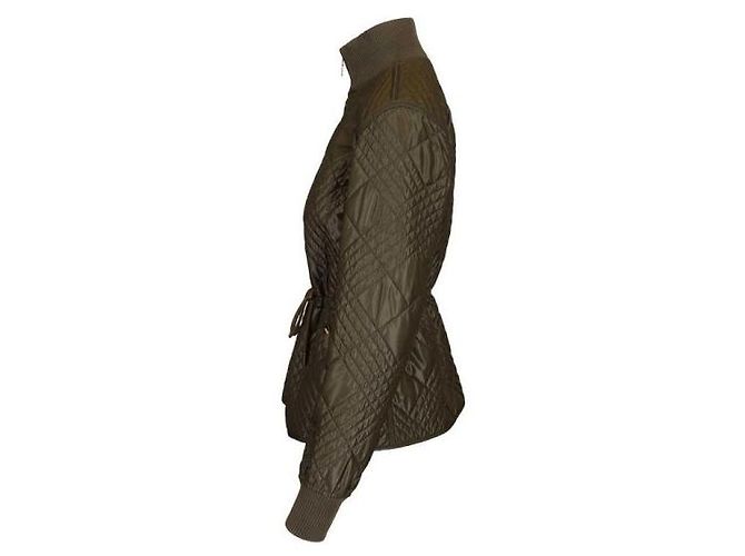Burberry Micro Check Stitch Nylon Wakerley Jacket Green - view 5