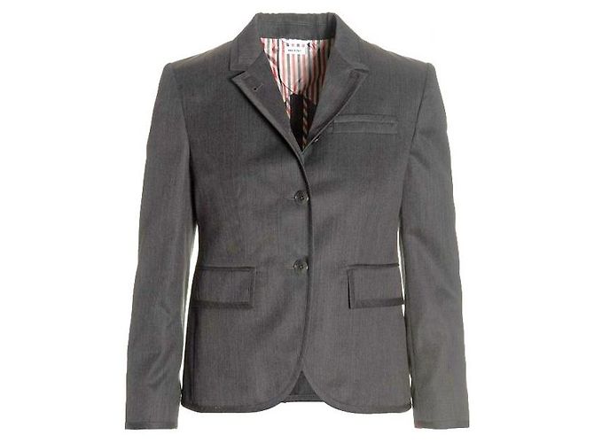 Thom Browne High Armhole Gabardine Wool Jacket - view 3