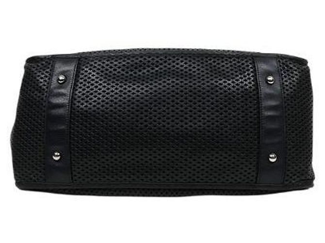 Chanel Borsa a tracolla CC traforata nera Nero - vista 4