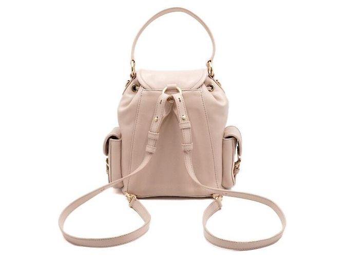 Miu Miu Beige Leder Multi-Pocket Damen Tote Bag und Rucksack Medium Size Braun - Ansicht 4