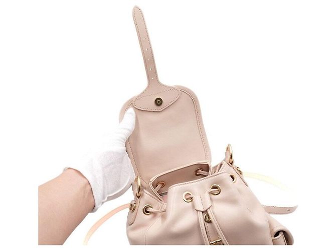 Miu Miu Beige Leder Multi-Pocket Damen Tote Bag und Rucksack Medium Size Braun - Ansicht 5
