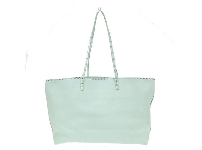 Fendi Roll Tote Selleria Leather Large Verde - vista 2