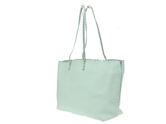 Fendi Roll Tote Selleria Leather Large Verde - vista 3