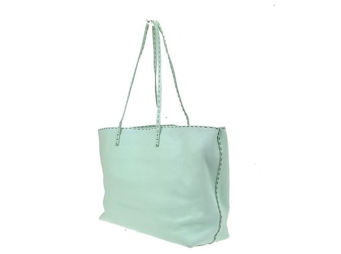 Fendi Roll Tote Selleria Leather Large Verde - vista 4
