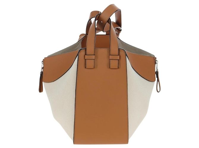Loewe Ken Price Hammock in pelle stampata e canvas Small Beige - vista 2