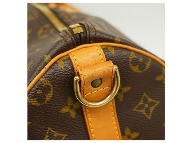 Louis Vuitton Brown Boston Monogram Keepall Bandoulière 50 Marrone - vista 12