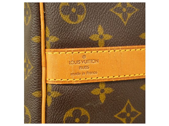 Louis Vuitton Brown Boston Monogram Keepall Bandoulière 50 Marrone - vista 5