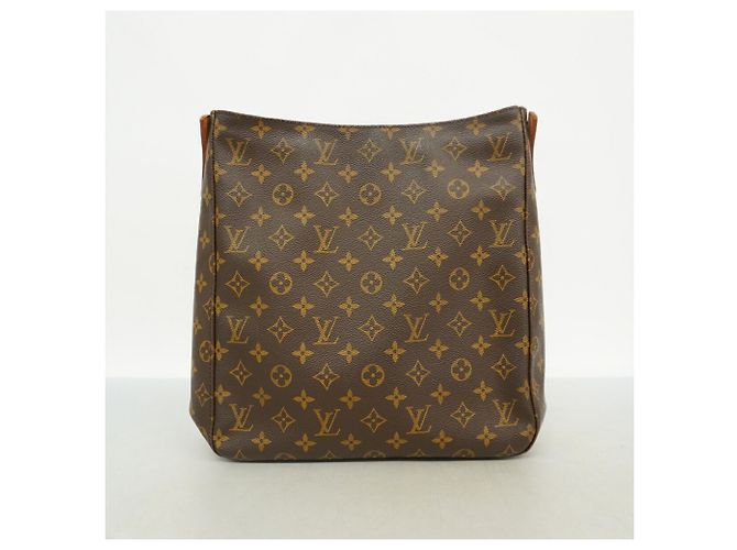 Borsa a tracolla Louis Vuitton Monogram Looping GM Marrone - vista 10