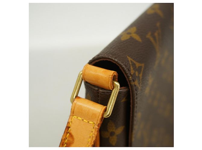 Borsa a tracolla Louis Vuitton Monogram Musette Salsa Marrone - vista 9