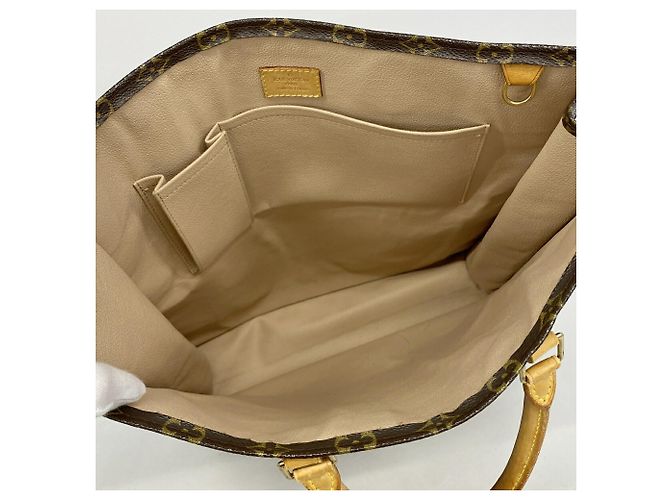 Borsa Tote Louis Vuitton Monogram Sac Plat Marrone - vista 4