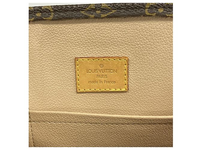 Borsa Tote Louis Vuitton Monogram Sac Plat Marrone - vista 5