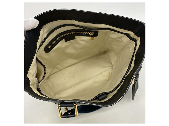 Borsa Tote Louis Vuitton Monogram Mini Lucille GM Blu - vista 4