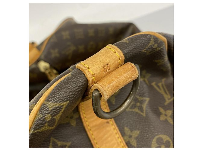 Louis Vuitton Boston Monogram Keepall Bandoulière 55 Marrone - vista 11