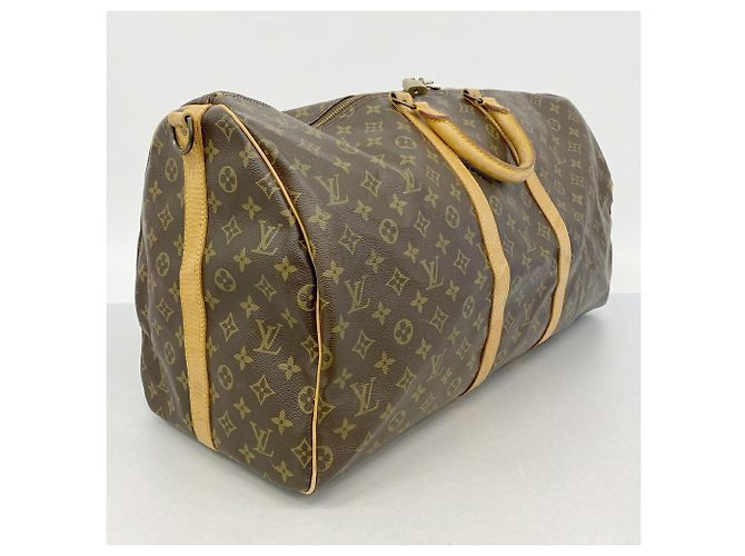 Louis Vuitton Boston Monogram Keepall Bandoulière 55 Marrone - vista 2