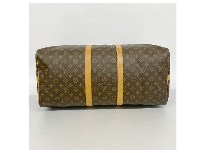 Louis Vuitton Boston Monogram Keepall Bandoulière 55 Marrone - vista 3