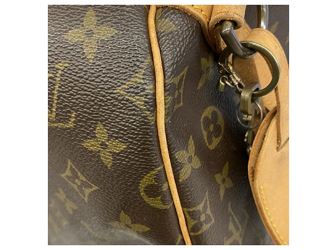 Louis Vuitton Boston Monogram Keepall Bandoulière 55 Marrone - vista 8