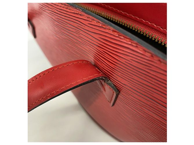 Borsa Louis Vuitton Epi Saint Jacques Rosso - vista 9