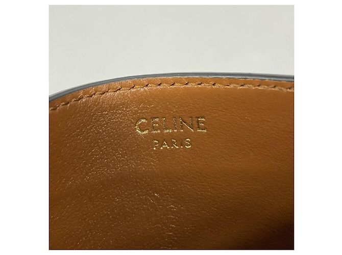 Triomphe Céline Tarjetero Celine de piel marrón Castaño - vista 4