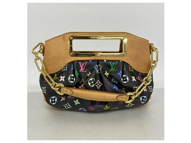 Borsa Louis Vuitton Monogram Multicolor Judy PM Nero - vista 10