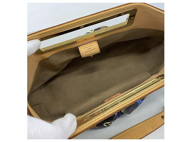 Borsa Louis Vuitton Monogram Multicolor Judy PM Nero - vista 4