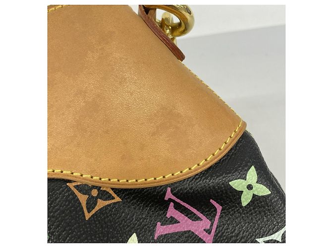 Borsa Louis Vuitton Monogram Multicolor Judy PM Nero - vista 9