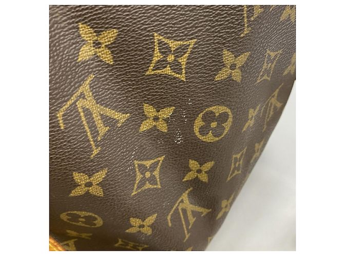 Borsa Louis Vuitton Boston Monogram Keepall Bandoulière 55 Marrone - vista 10