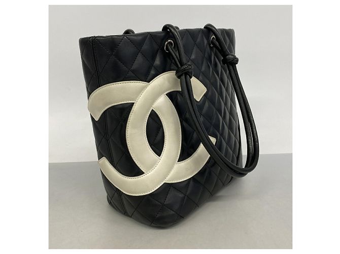 Chanel Cambon Tote Bag aus Lammleder Schwarz - Ansicht 2