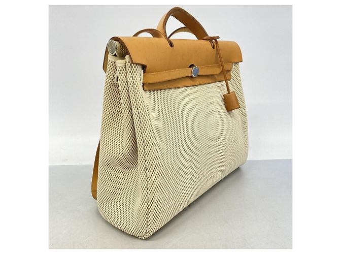 Hermès Borsa Hermes Herbag MM Toile GM Natural - vista 2