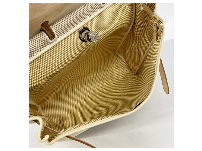 Hermès Borsa Hermes Herbag MM Toile GM Natural - vista 4