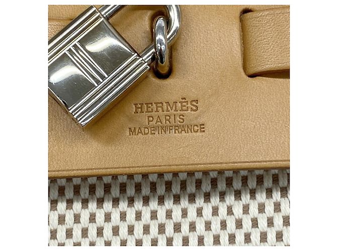 Hermès Borsa Hermes Herbag MM Toile GM Natural - vista 5