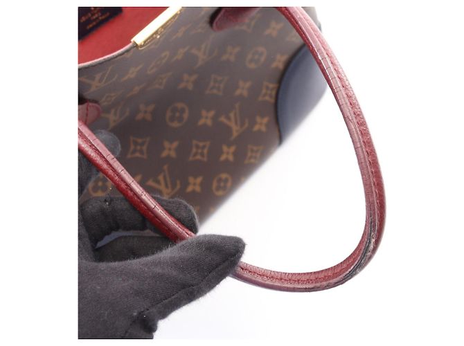 Louis Vuitton Flandrin Monogram Two-Way Handtasche Braun Bordeaux Marineblau - Ansicht 11