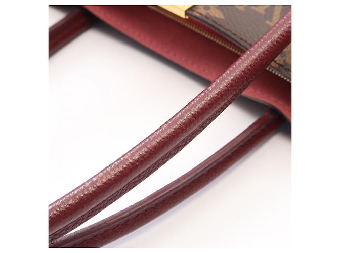Louis Vuitton Flandrin Monogram Two-Way Handtasche Braun Bordeaux Marineblau - Ansicht 13