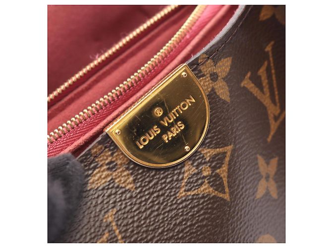 Louis Vuitton Flandrin Monogram Two-Way Handtasche Braun Bordeaux Marineblau - Ansicht 6