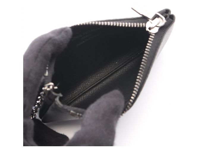 Louis Vuitton Pochette Clé Monogram Eclipse Reverse Wallet Brown Black - view 3