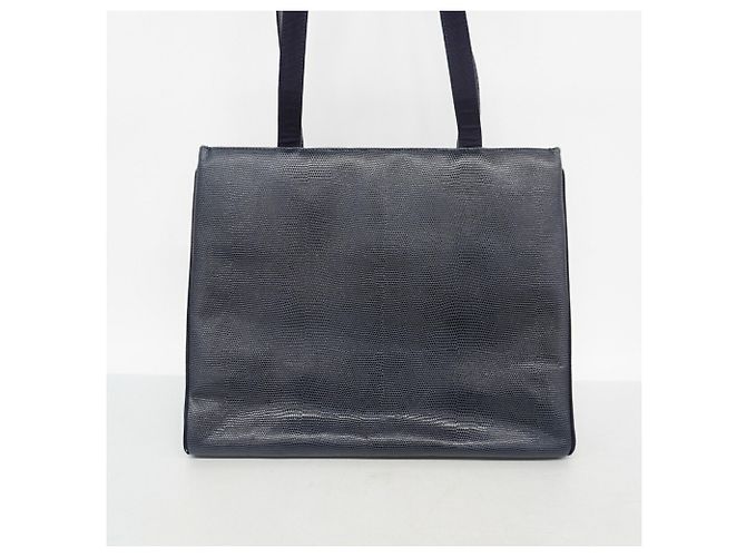 Salvatore Ferragamo Vara Leder-Tote-Bag Marineblau - Ansicht 9