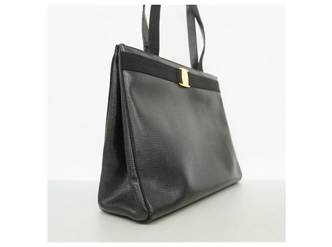 Salvatore Ferragamo Vara Leder-Tote-Bag Schwarz - Ansicht 2