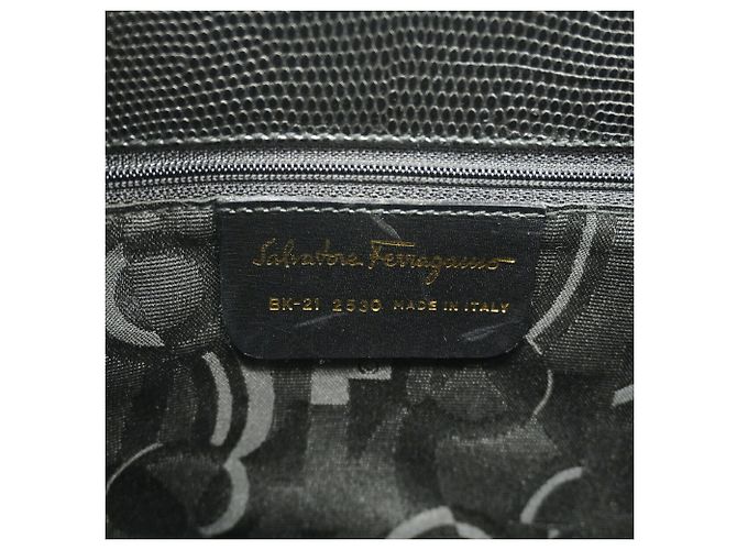 Salvatore Ferragamo Vara Leder-Tote-Bag Schwarz - Ansicht 5