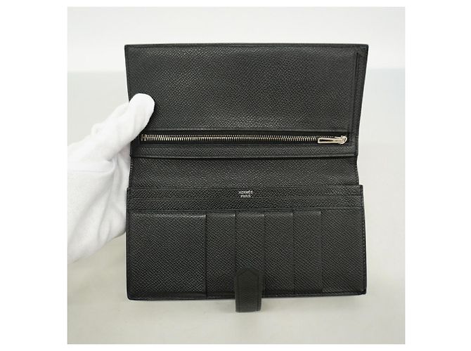 Hermès Cartera larga Hermes Bearn Soufflet Negro - vista 3