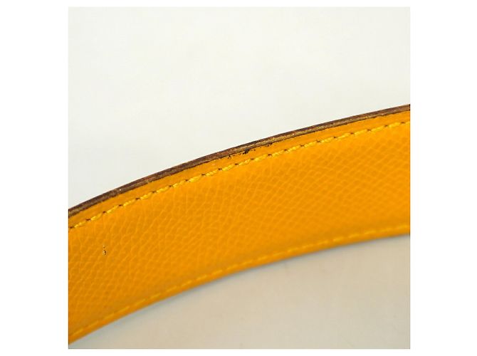 Hermès Hermes Constance Gürtel aus Courchevel-Leder Golden Gelb - Ansicht 3