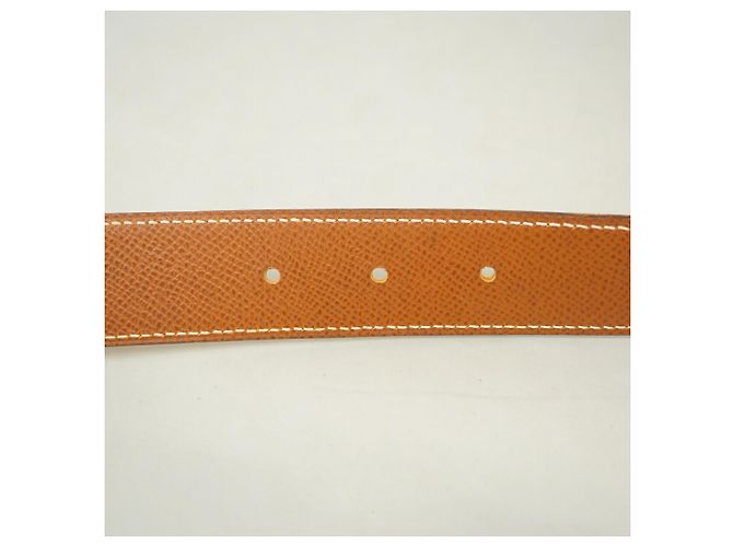 Hermès Hermes Constance Gürtel aus Courchevel-Leder Golden Gelb - Ansicht 4