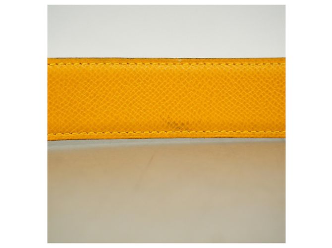 Hermès Hermes Constance Gürtel aus Courchevel-Leder Golden Gelb - Ansicht 6