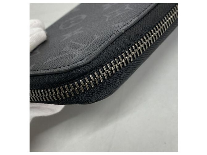 Louis Vuitton Monogram Eclipse Zippy Wallet Black - view 5