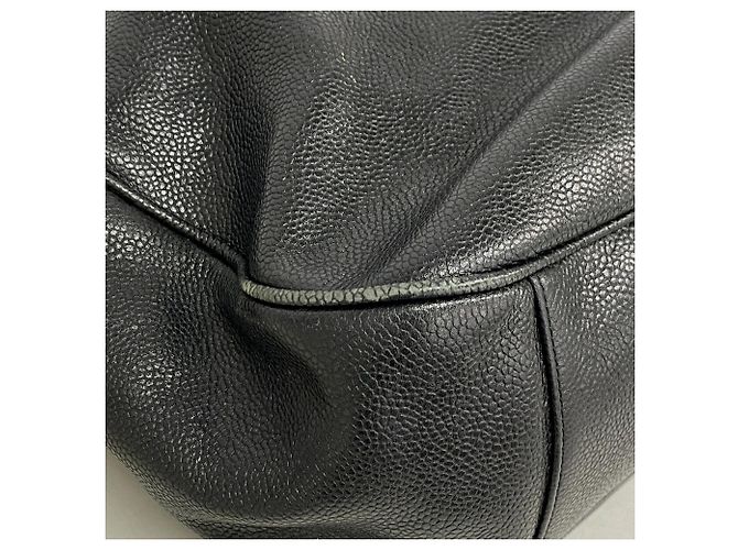 Borsa Tote Chanel in pelle di vitello martellata nera Nero - vista 6
